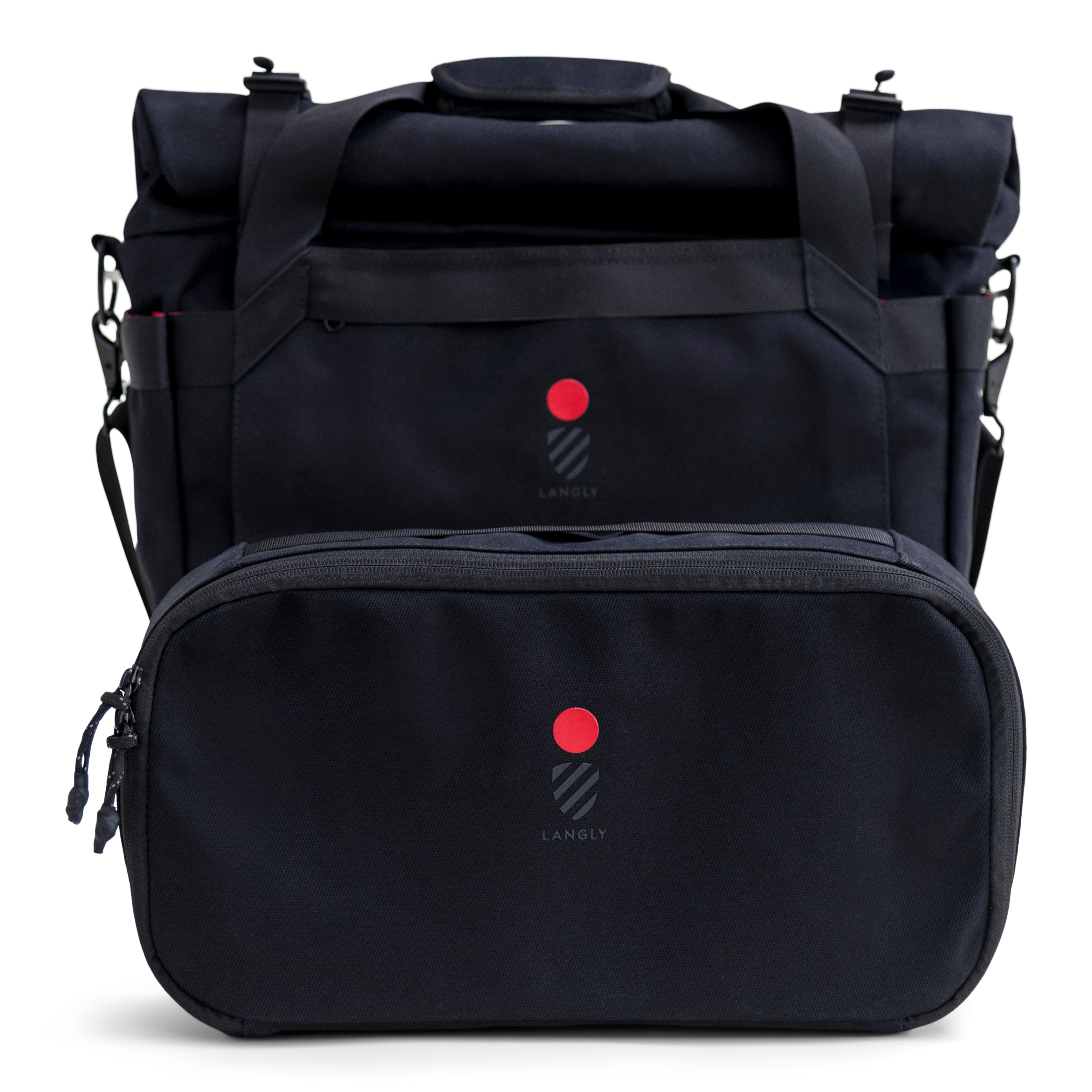 Langly x Leica Weekender Flight Bag with Camera Cube - Black