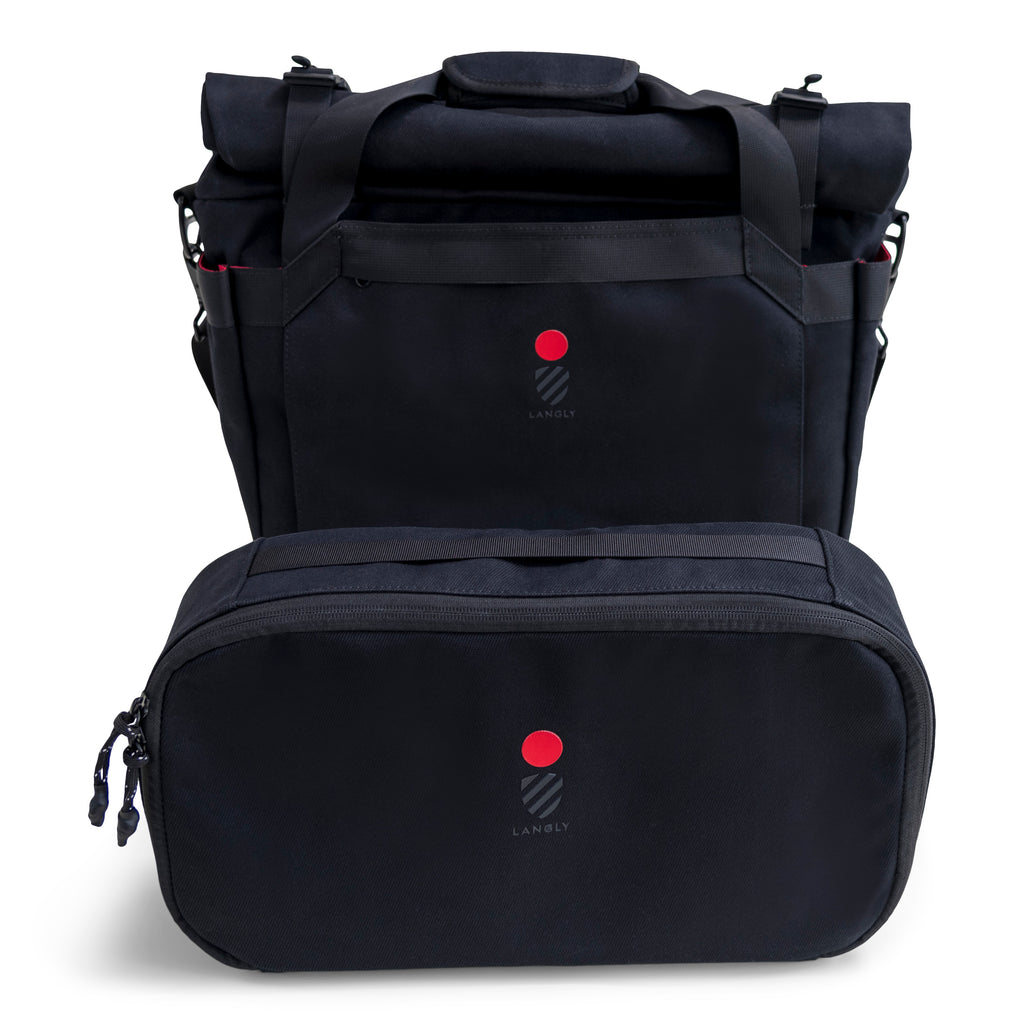 Langly x Leica Weekender Flight Bag with Camera Cube - Black