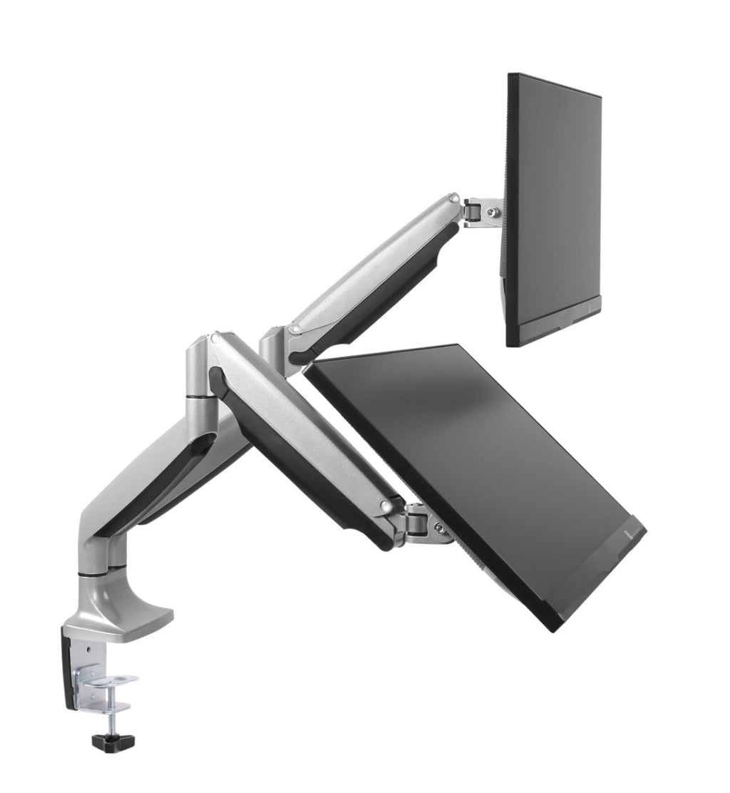 Brateck Dual Monitor Aluminum Interactive Counterbalance Arm 13''-32''