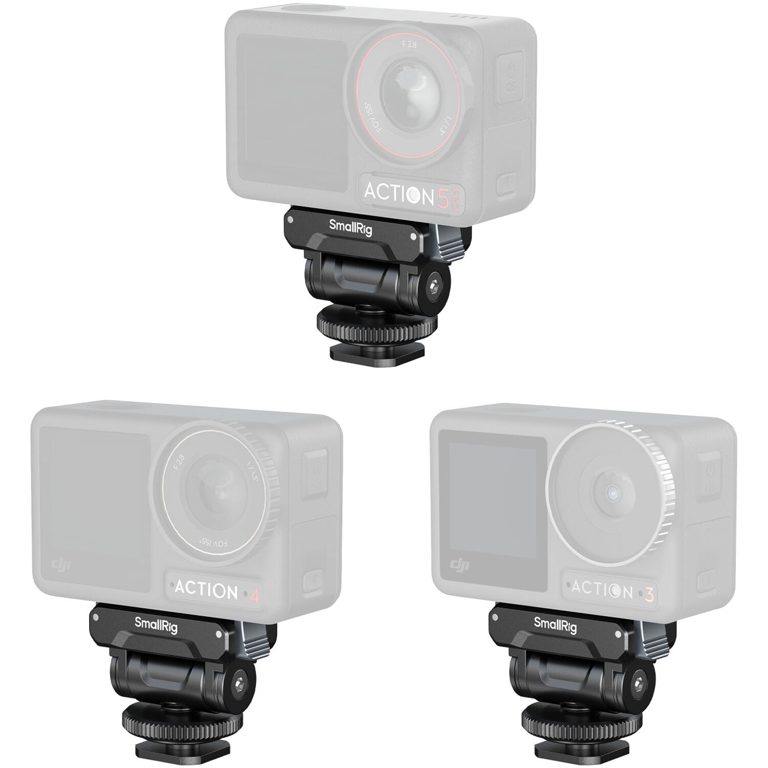 SmallRig Quick Release Support for DJI Osmo360 / Action 5 Pro / 4 / 3 with Cold Shoe Adapter