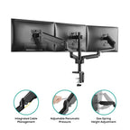 mbeat actiVIVA ErgoLife Triple Monitor Screen Gas Spring Monitor Arm