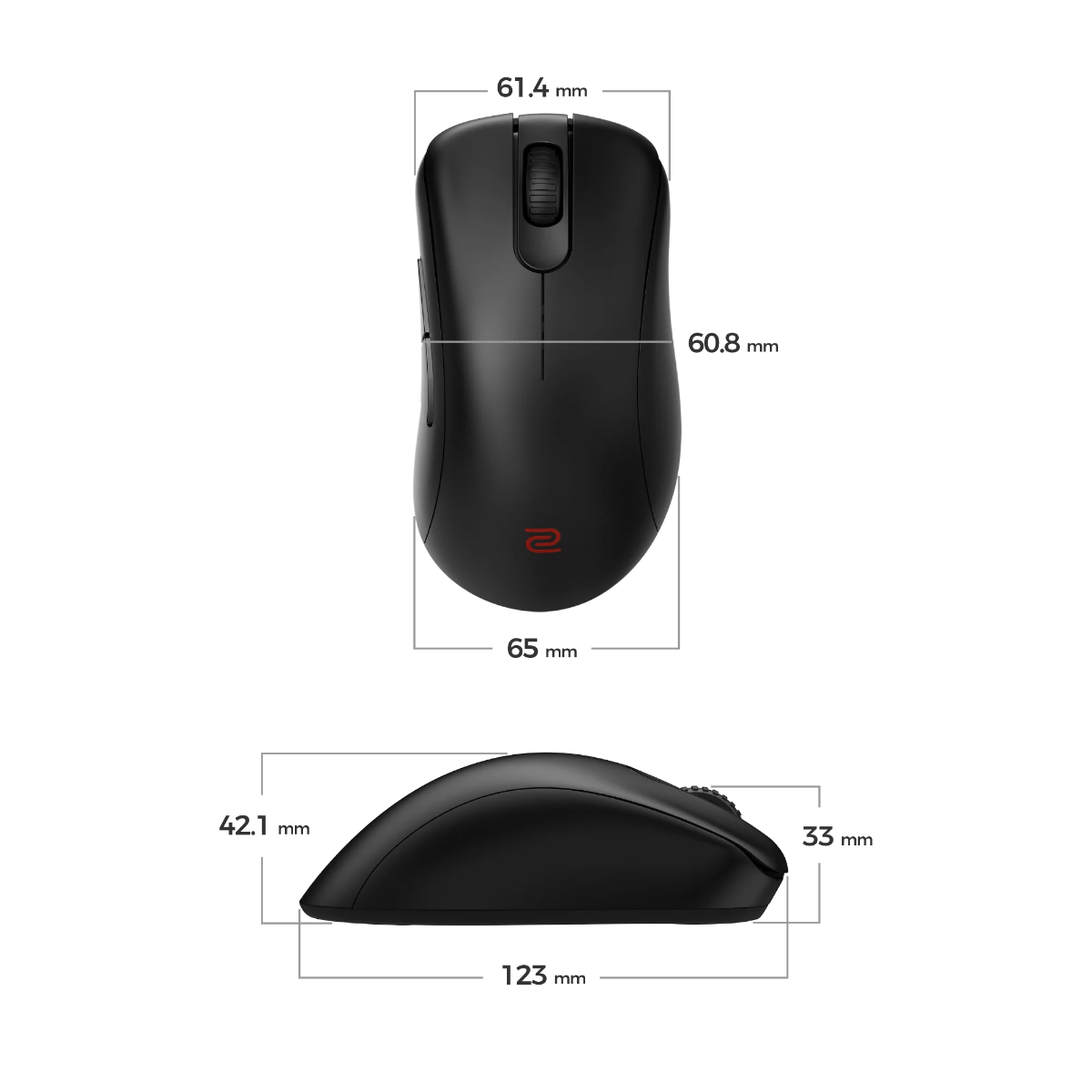 BenQ ZOWIEEC2-DW 4K Wireless Mouse For Esports (Medium) (Black)