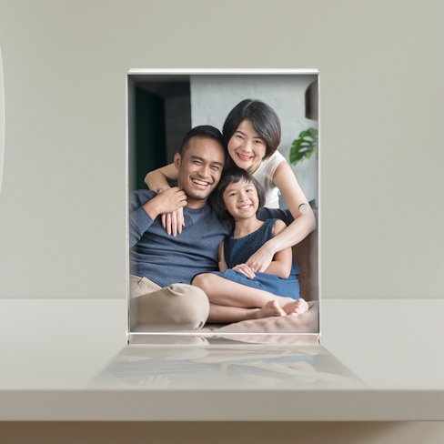 5x7" Acrylic Photo Frame with Print 