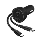 EFM 57W Dual Port Car Charger with Type C to Type C Cable - EFPC57U932BLA