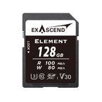 Exascend ELEMENT 128GB USH-I V30 SDHC Card