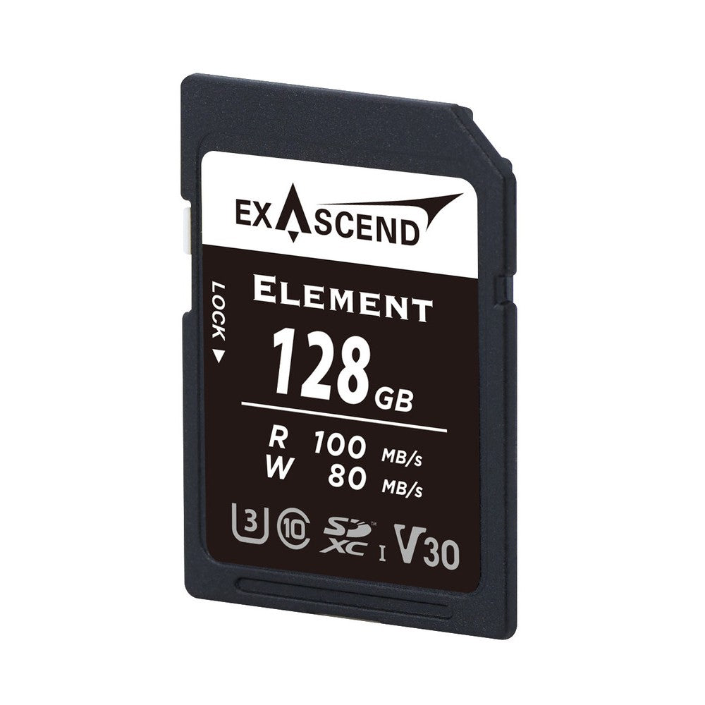 Exascend ELEMENT 128GB USH-I V30 SDHC Card