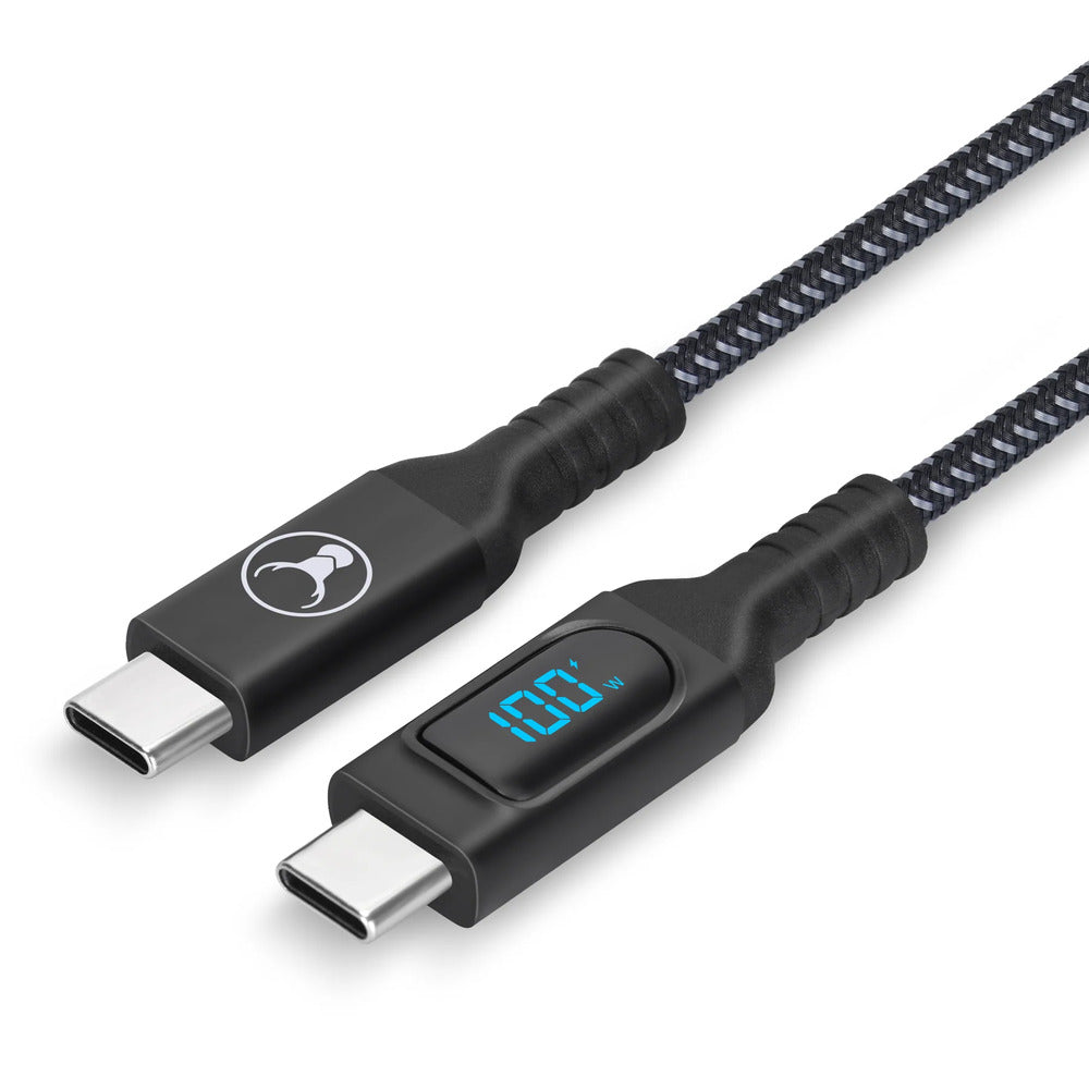 Bonelk 1.5m USB-C to USB-C Long Life Digital Cable 100W (Black) 