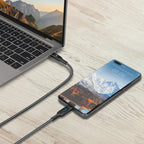 Bonelk 1.5m USB-C to USB-C Long Life Digital Cable 100W (Black) 