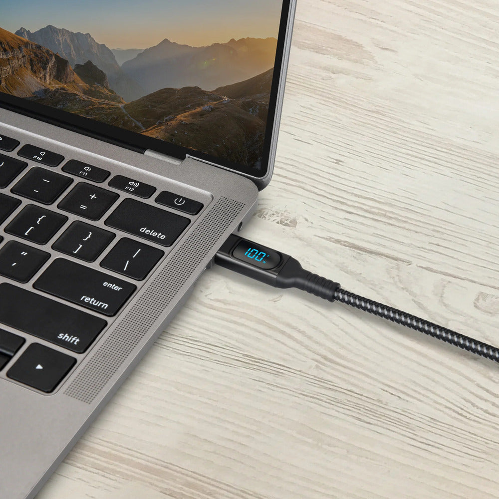Bonelk 1.5m USB-C to USB-C Long Life Digital Cable 100W (Black) 
