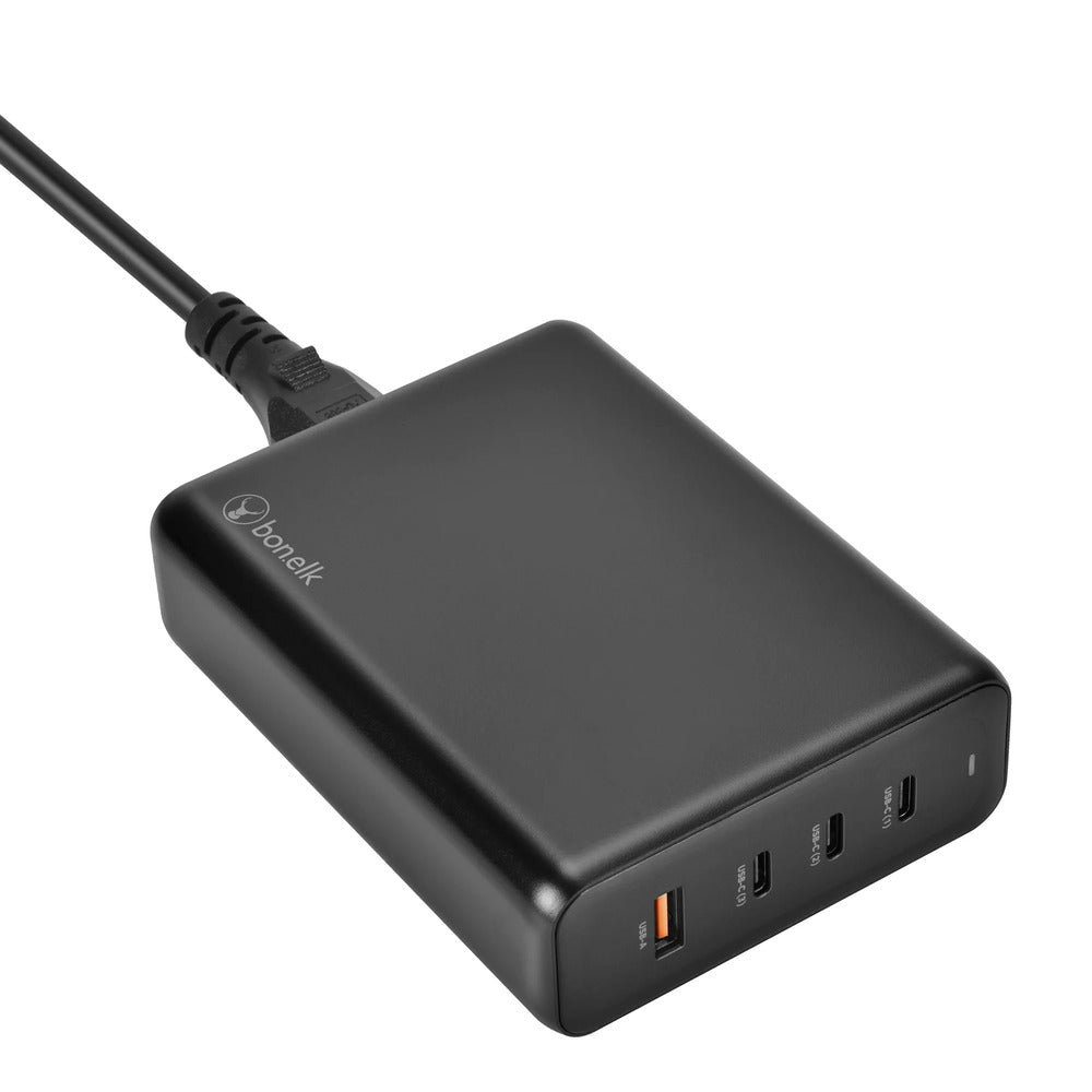 Bonelk 240W Multi-Port Desktop Charger 3 x USB-C 1 x USB-A (Black)