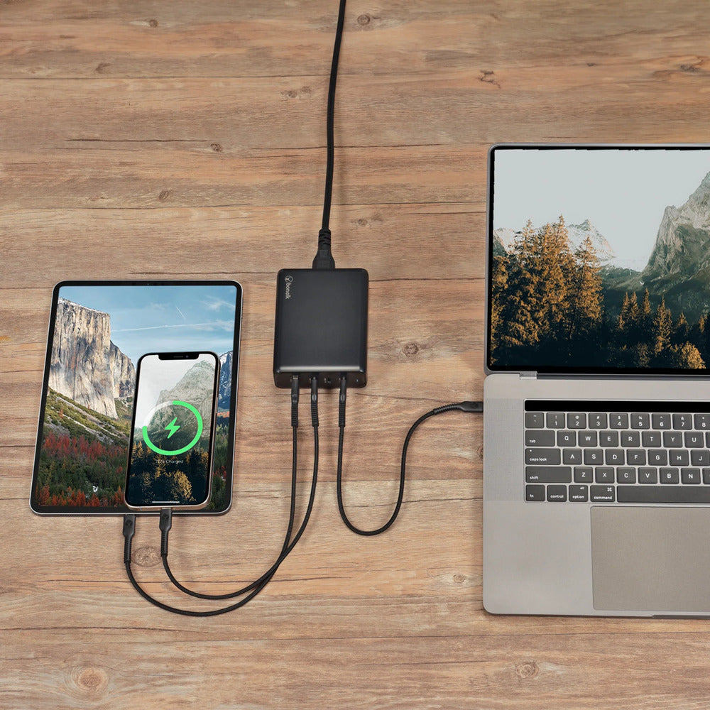 Bonelk 240W Multi-Port Desktop Charger 3 x USB-C 1 x USB-A (Black)