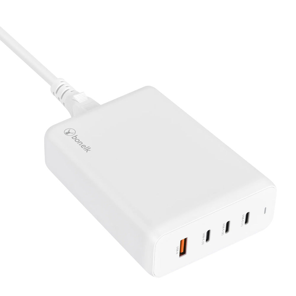 Bonelk 240W Multi-Port Desktop Charger 3 x USB-C 1 x USB-A (White)