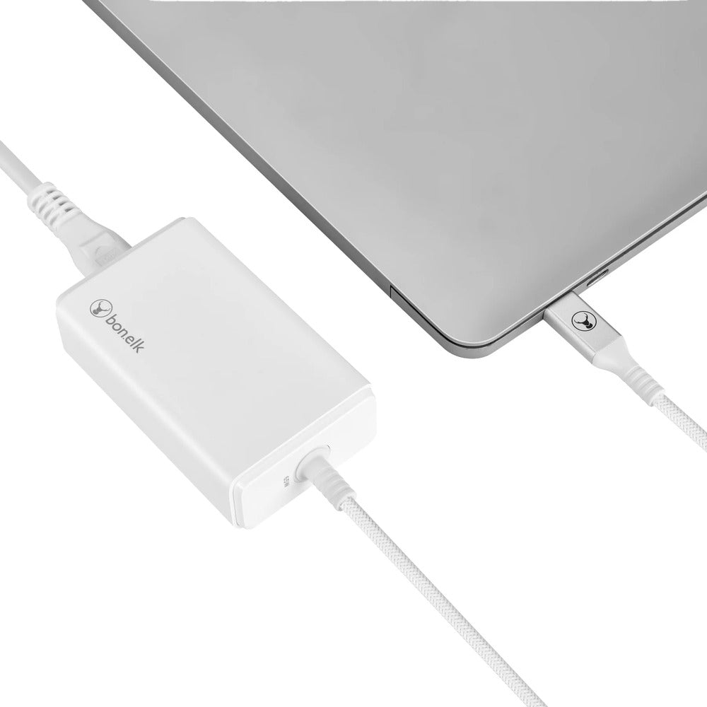 Bonelk Long-Life 65W PD USB-C Desktop Charger (White) 