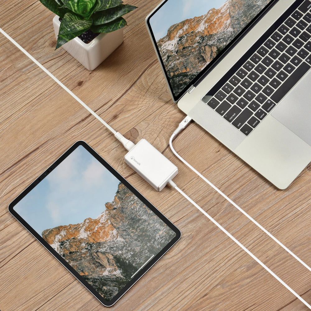 Bonelk Long-Life 65W PD USB-C Desktop Charger (White) 