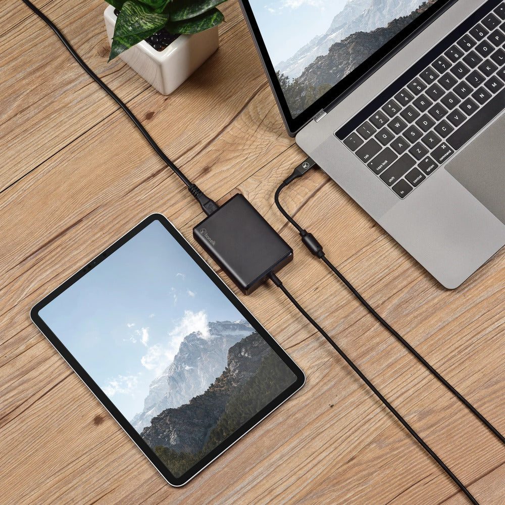 Bonelk GaN Desktop Charger USB-C LL Cable PD 3.0 100W (Black)