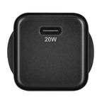 Bonelk 20W PD USB-C GaN Wall Charger with Easy Grip Cable (Black) 