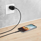 Bonelk 20W PD USB-C GaN Wall Charger with Easy Grip Cable (Black) 