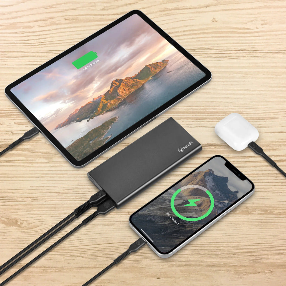 Bonelk Eco Series Slim Power Bank 10000mAh PD20W / QC 18W (Black)