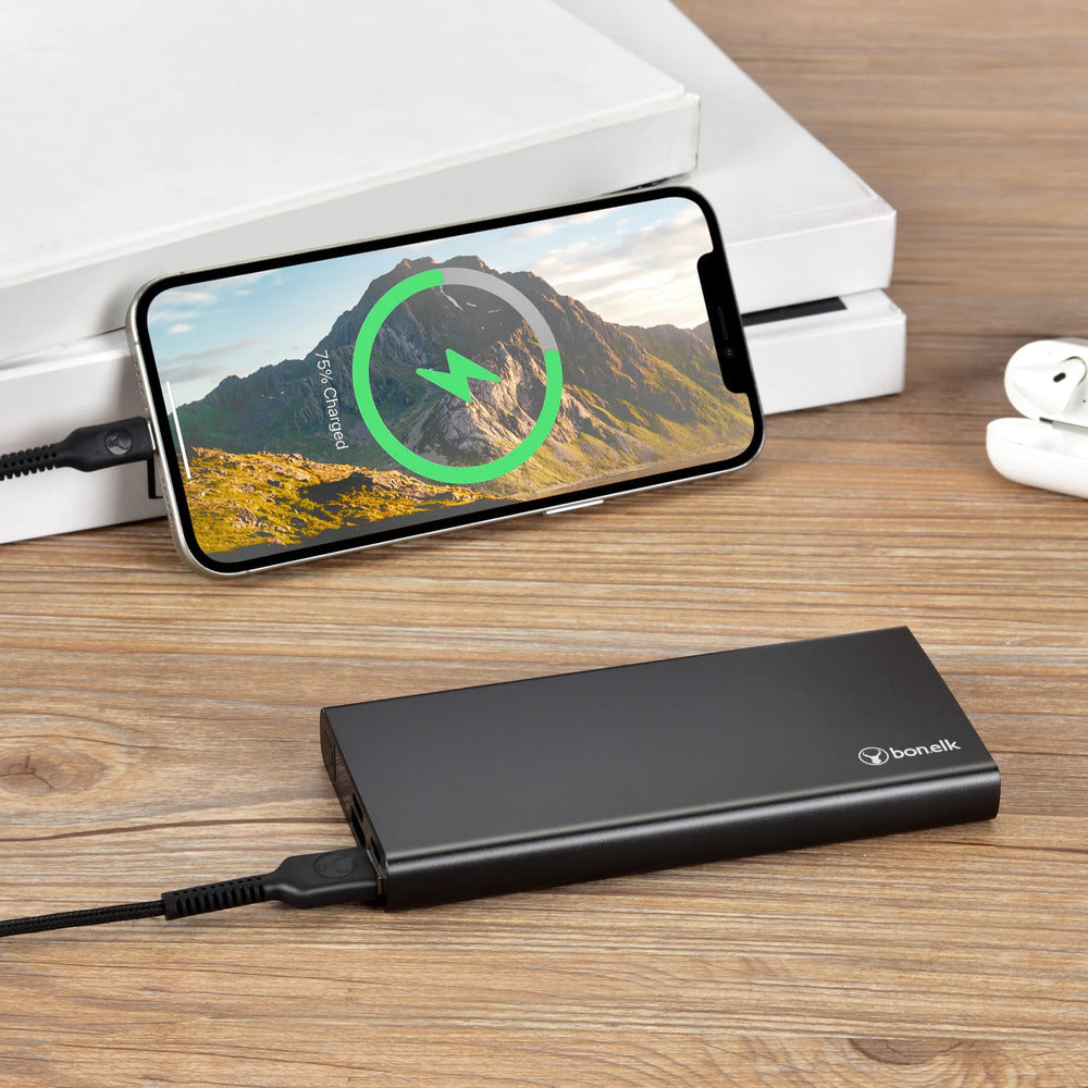 Bonelk Eco Series Slim Power Bank 10000mAh PD20W / QC 18W (Black)