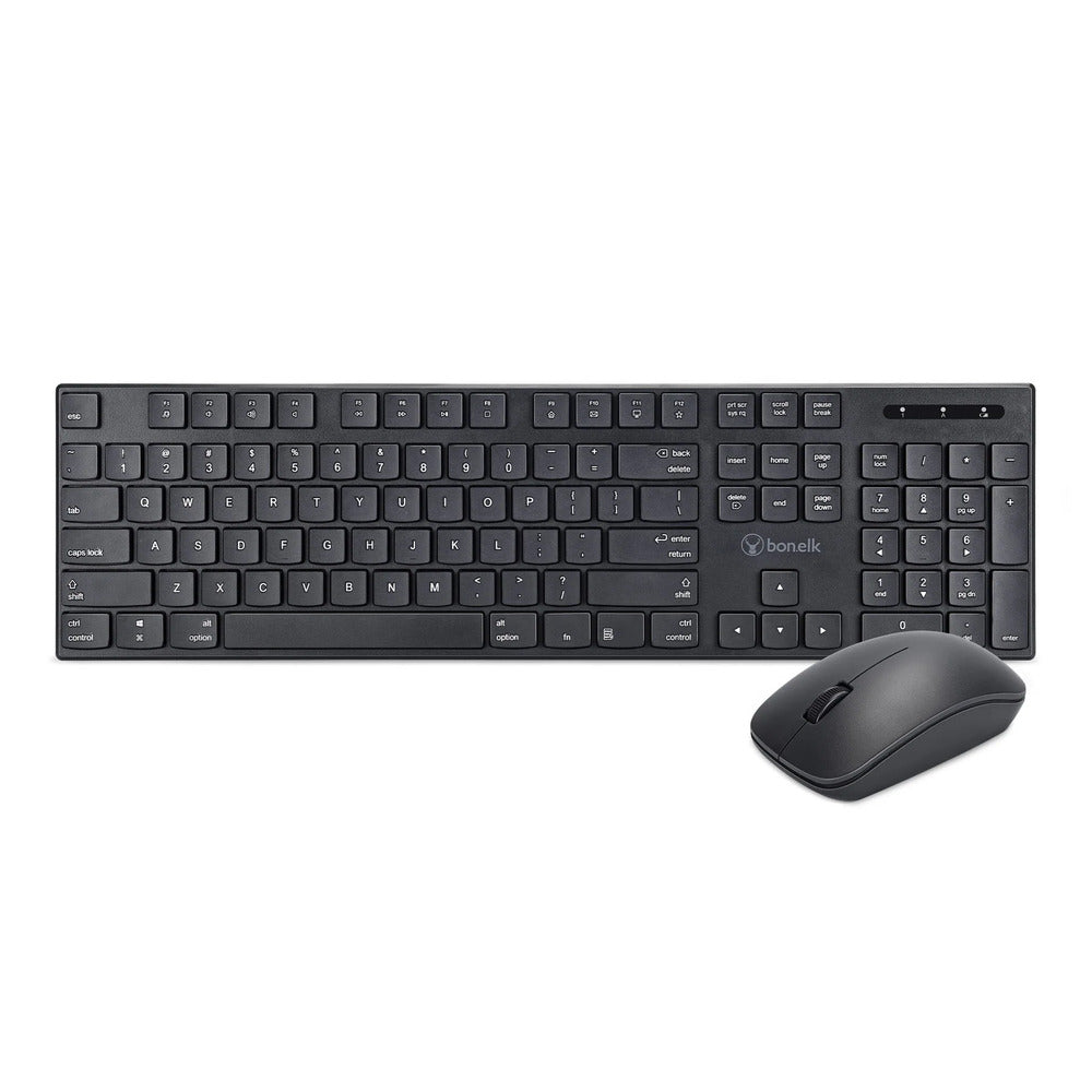 Bonelk KM-314 Slim Wireless Keyboard and Mouse Combo (Black)