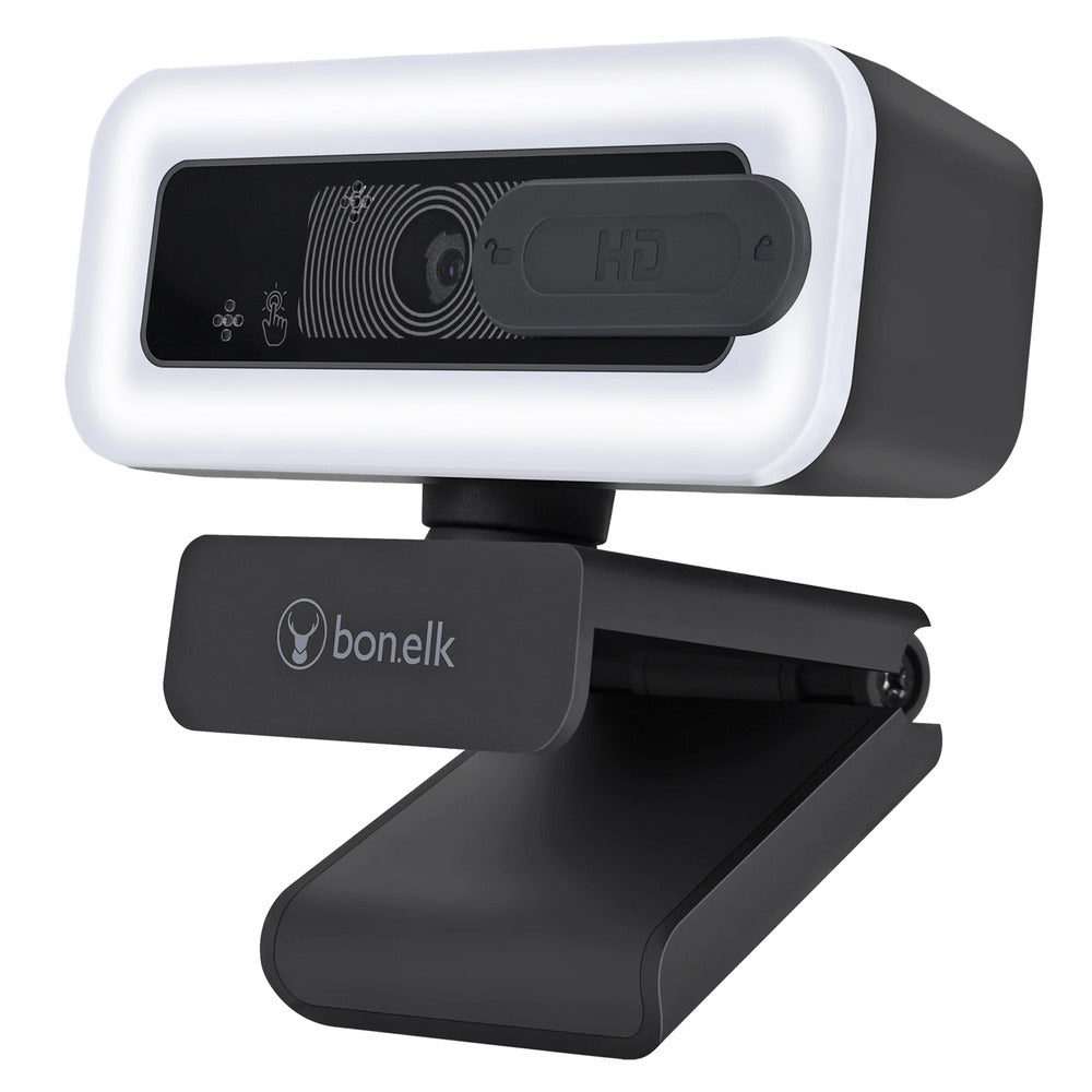 Bonelk USB Webcam Pro LED Clip On 1080p (Black) 