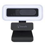 Bonelk USB Webcam Pro LED Clip On 1080p (Black) 