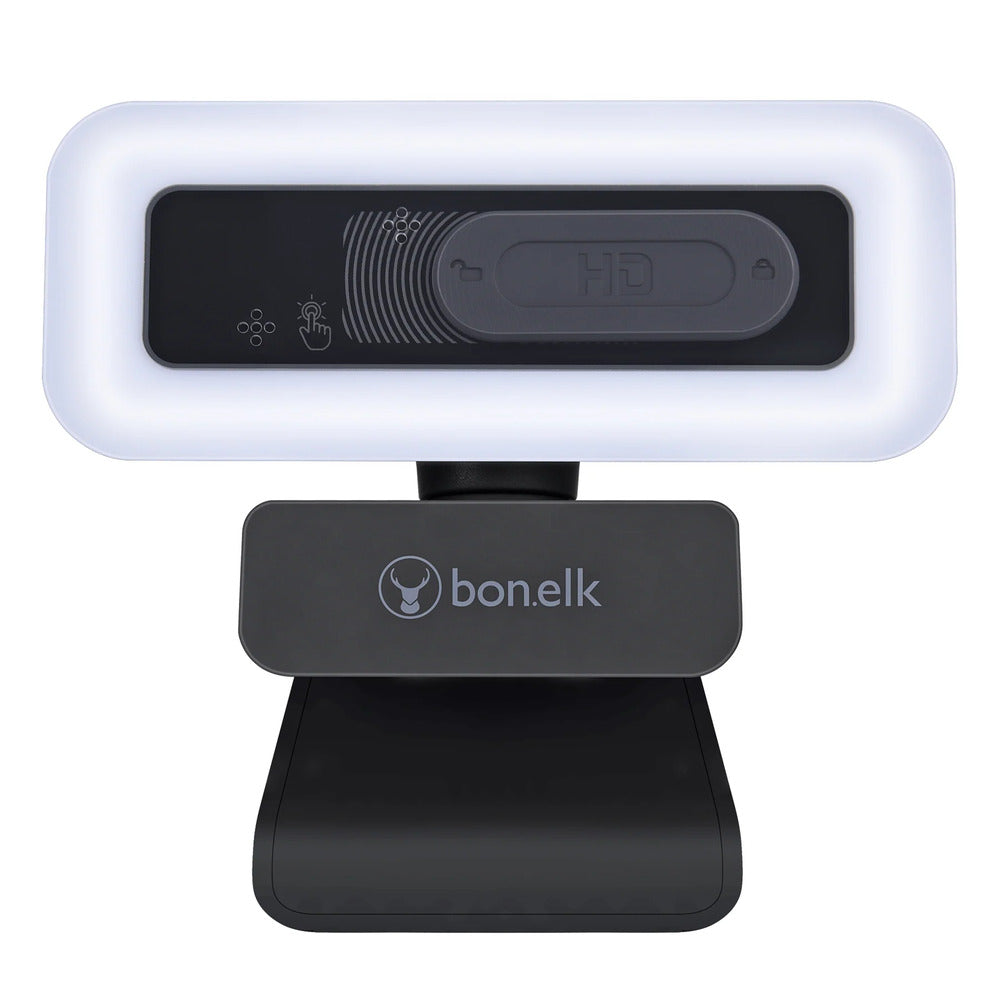 Bonelk USB Webcam Pro LED Clip On 1080p (Black) 