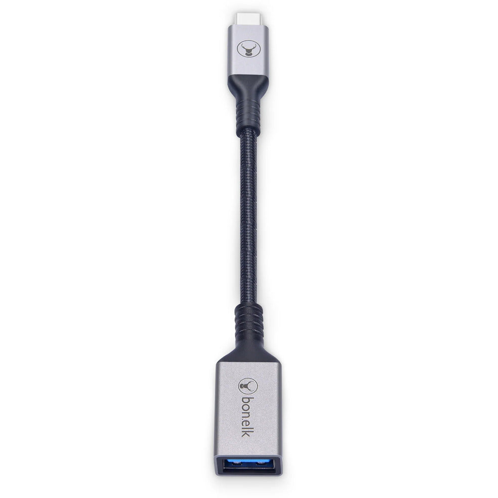 Bonelk 15cm Long-Life USB-C to USB-A Adapter (Space Grey)