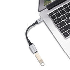 Bonelk 15cm Long-Life USB-C to USB-A Adapter (Space Grey)