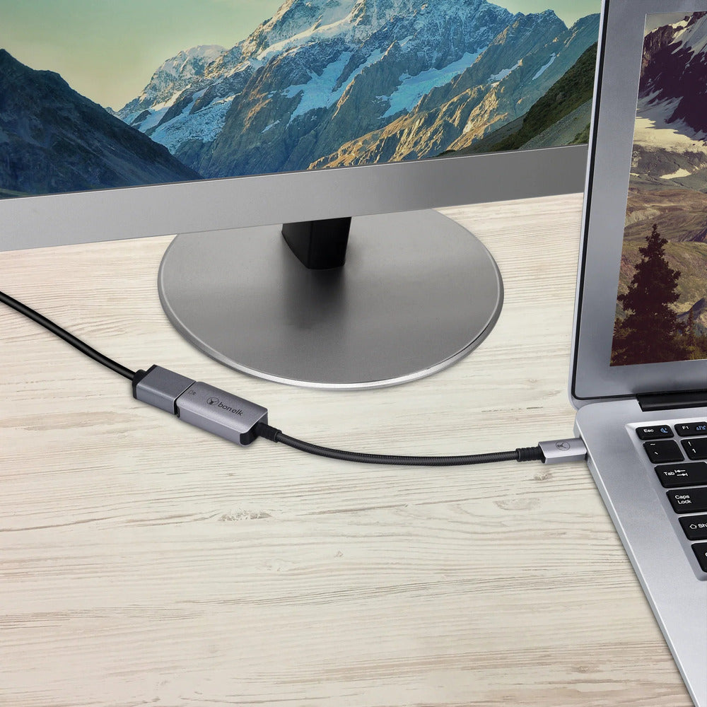 Bonelk 15cm Long-Life USB-C to 4K HDMI Adapter (Space Grey) 