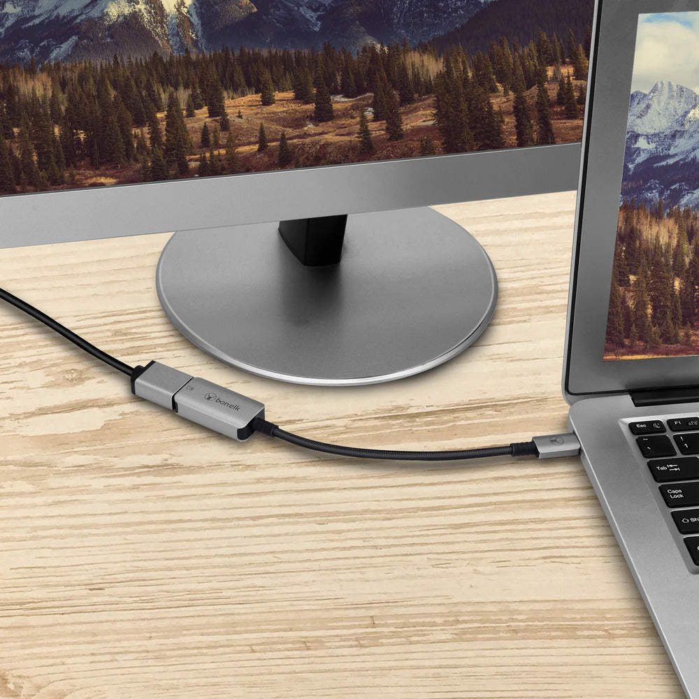Bonelk 15cm Long-Life USB-C to 4K HDMI Adapter (Space Grey) 