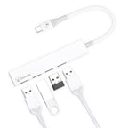Bonelk Long-Life USB-C to 4 Port USB 3.0 Slim Hub (White) 