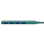 Bonelk Long-Life USB-C to 4 Port USB 3.0 Slim Hub (Green)