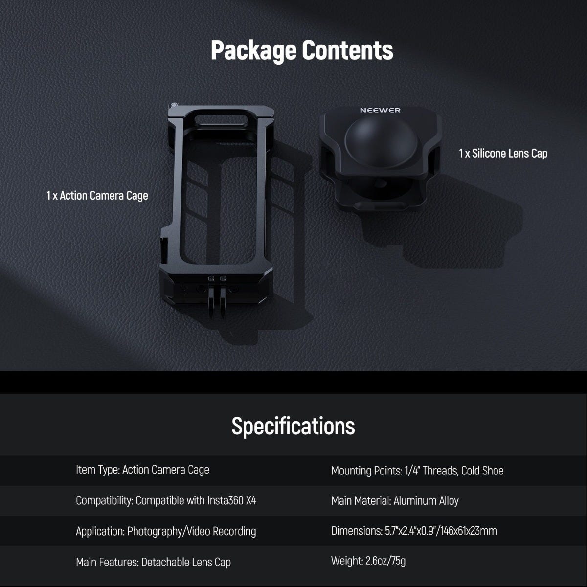 NEEWER Protective Case for Insta360 X4