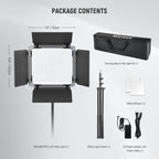 NEEWER RGB660 PRO II LED Video Light with Stand - 2 Pack