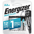 Energizer Max Plus AA Batteries (4 Pack)