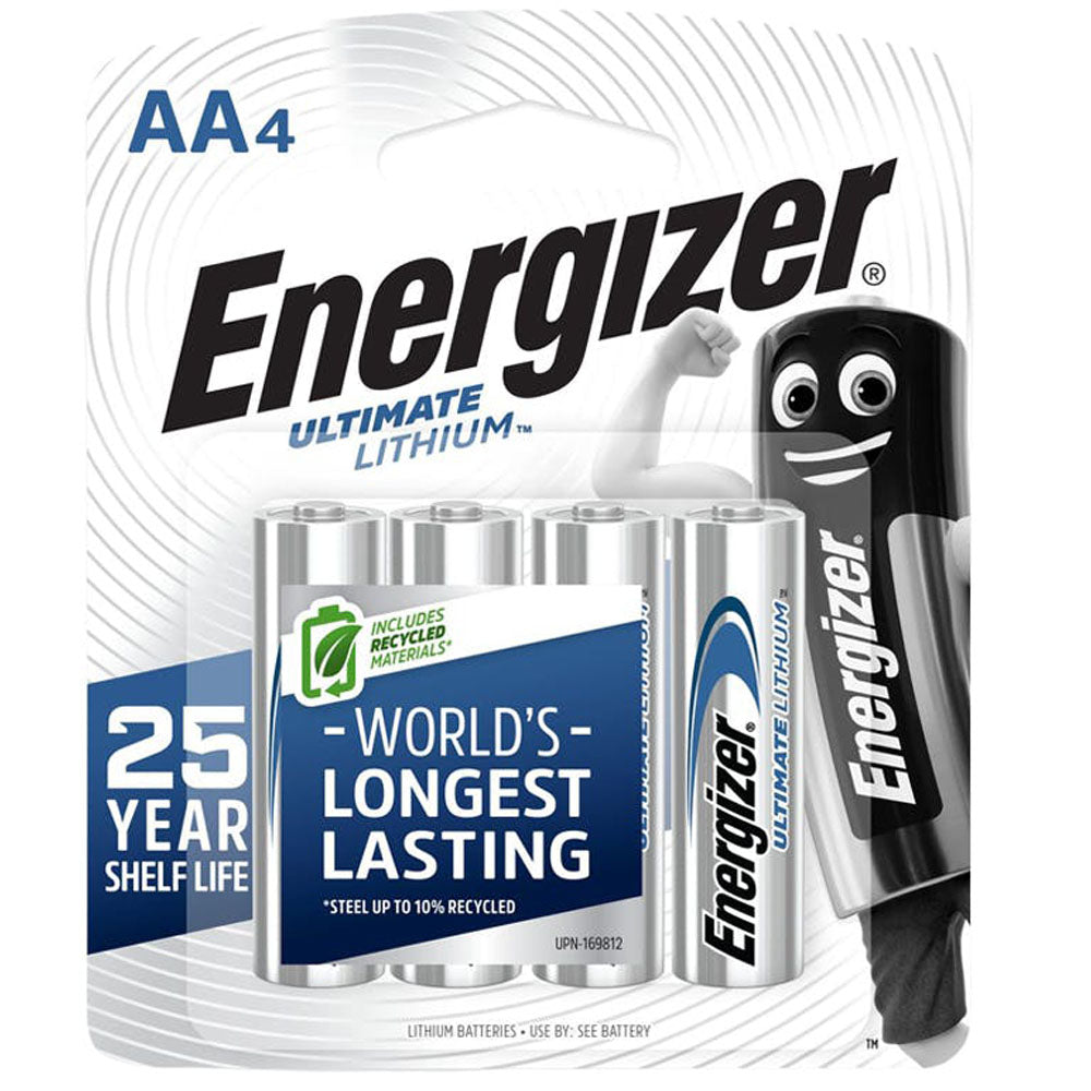 Energizer Ultimate AA Lithium Batteries (4 Pack)