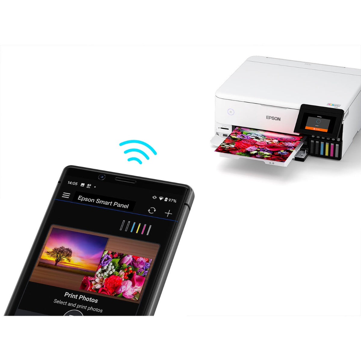 Epson EcoTank Photo ET-8500 Wireless Color All-in-One Supertank Printer