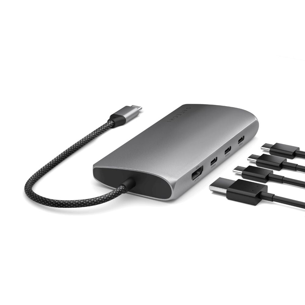 Satechi USB-C Multiport Adapter 8K with Ethernet V3 (Space Grey)