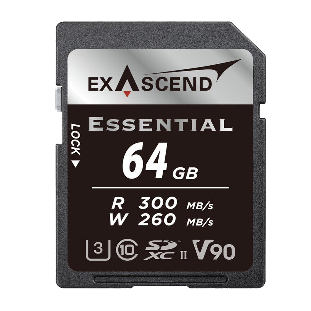 Exascend ESSENTIAL 64GB UHS-II V90 SDXC Card 