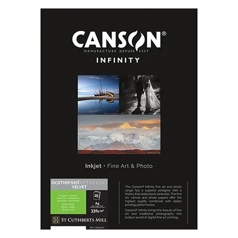 Canson Somerset Enhanced Velvet White 330GSM (A2)