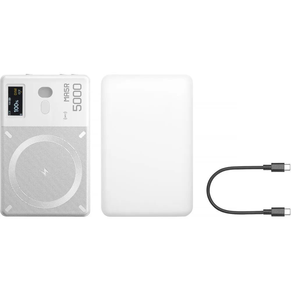 Godox MA5R RGB LED Light and Power Bank for Mobile Phone - White