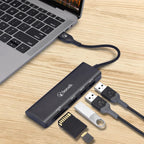 Bonelk Long-Life USB-A 5-in-1 Multiport Hub (Black) 