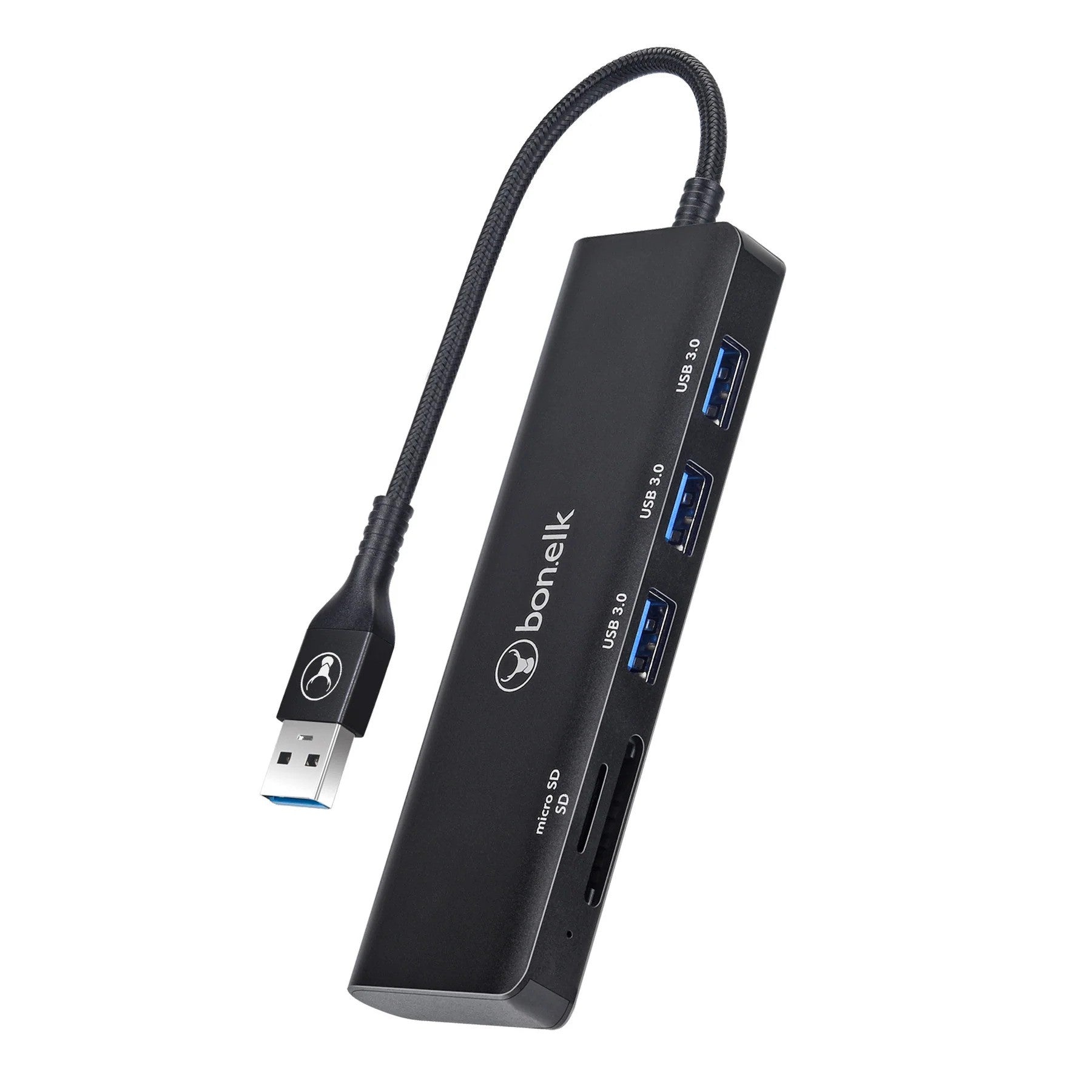 Bonelk Long-Life USB-A 5-in-1 Multiport Hub (Black) 