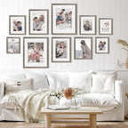 Deluxe Gallery Photo Wall Frame Set C - 10 Frames - Stone Ash