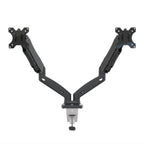 Barkan 13"-29" Dual Flat / Curved Monitor Gas Spring Desk Mount, Full Motion - Black