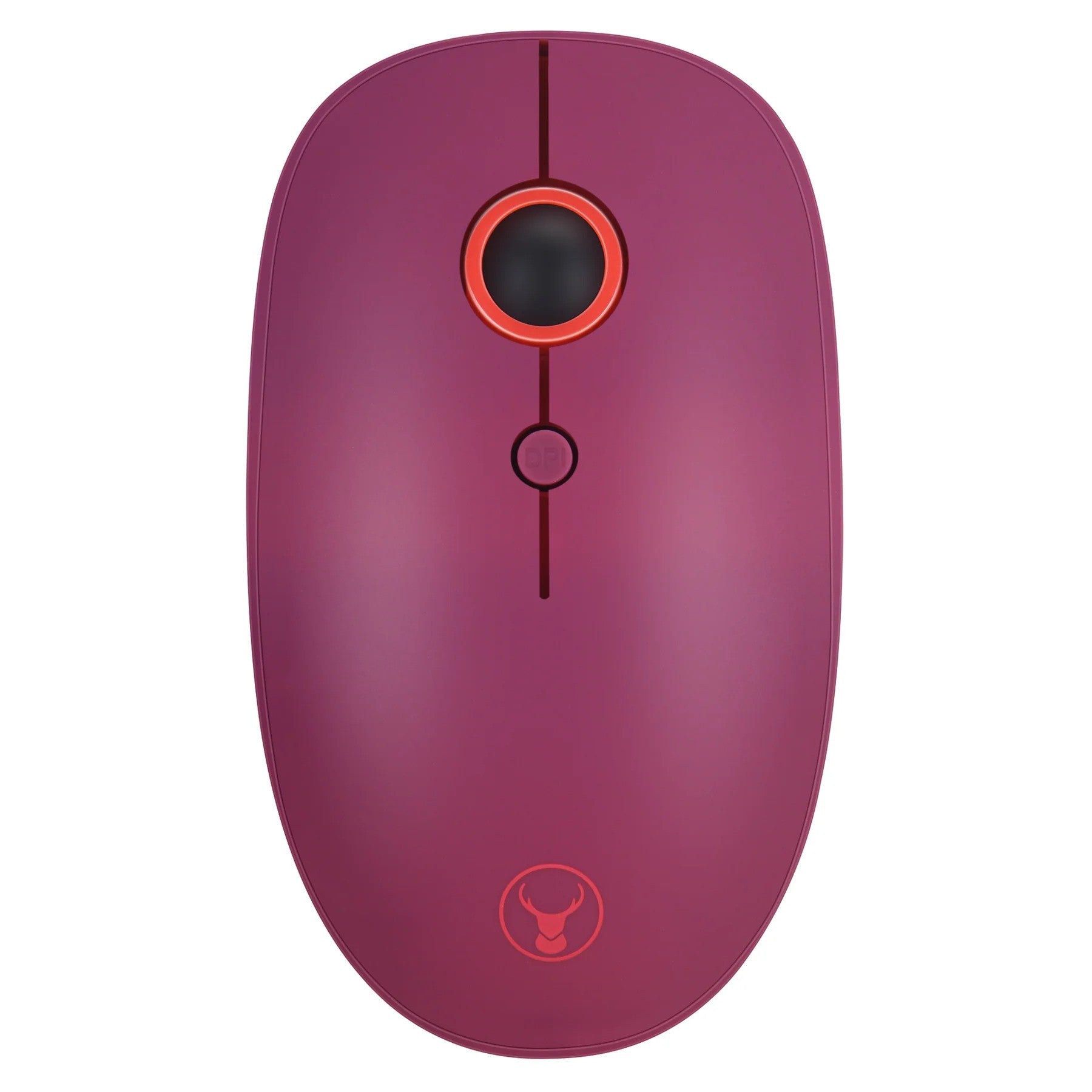 Bonelk Wireless Round Scroll 4D Mouse, 800-1600 DPI M-257 (Red) 