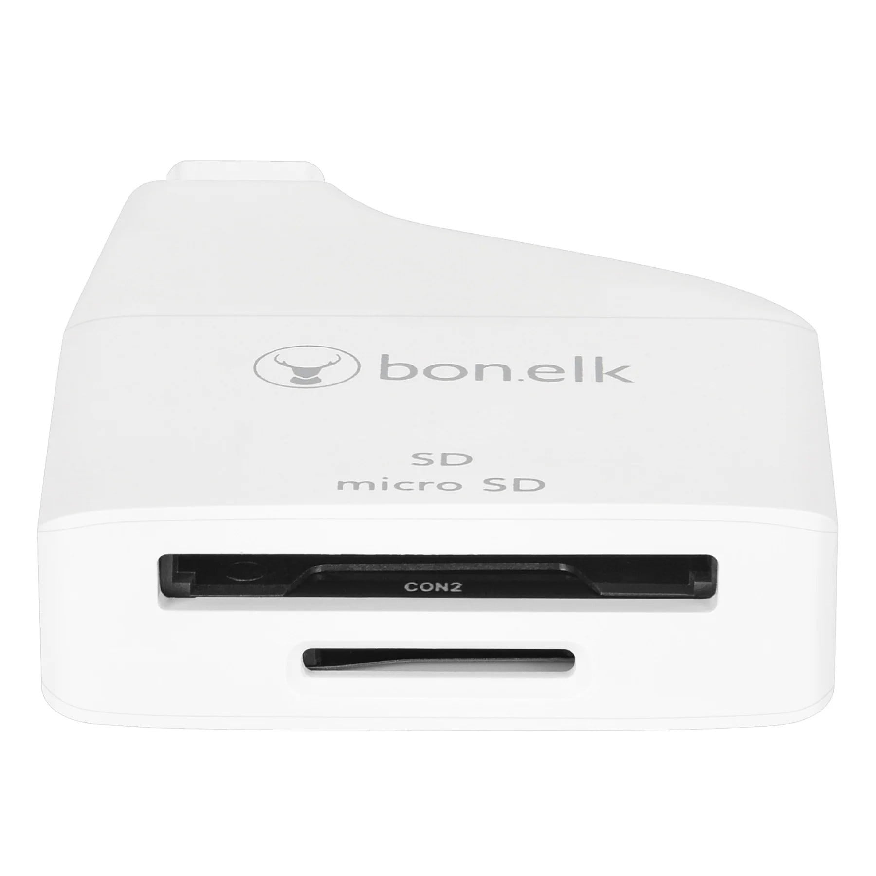 Bonelk USB-C to MicroSD/SD Adapter (White)