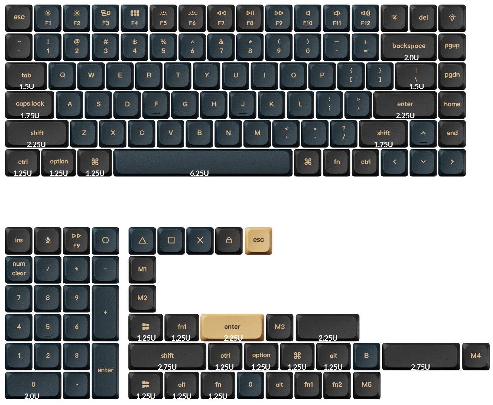 Keychron Low Profile Double Shot PBT LSA Profile Keycap Set Version 2 (Knight) 