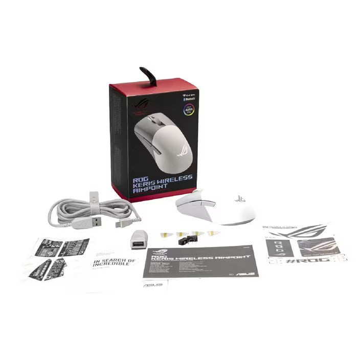 ASUS ROG Keris Wireless AimPoint Gaming Mouse White